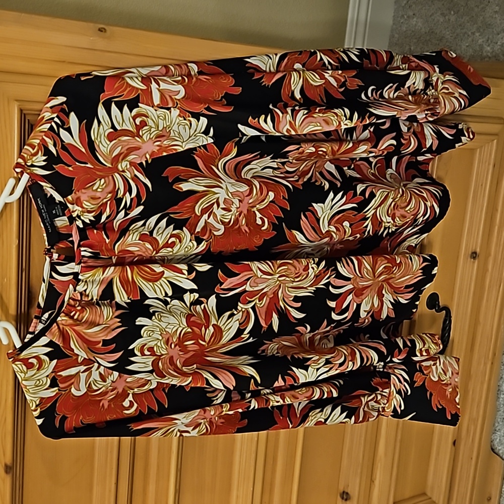 Red Floral Blouse